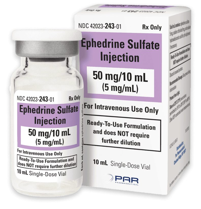 Ephedrine Sulfate 50 mg/mL Injection